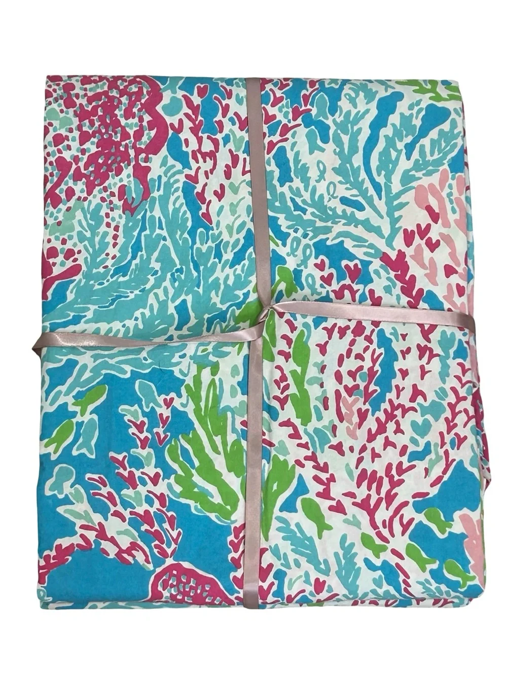 Lilly Pulitzer Garnet Hill Lets Cha Cha Twin Duvet Cover Coral Reef RARE HTF
